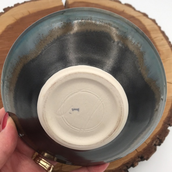 Bill Campbell Signed Studio Art Pottery Flambeaux Glaze Iridescent Trinket Dish - Picture 4 of 8